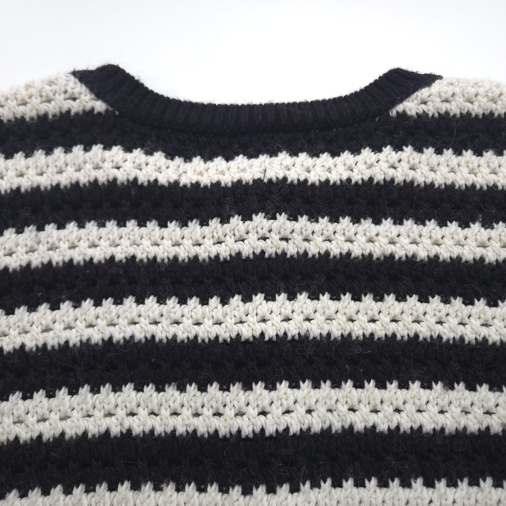 Zara Girls Knitwear Striped Crochet Sweater size 11-12 - Picture 13 of 15